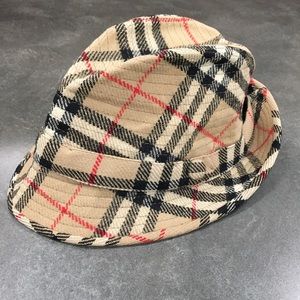 Vintage Burberry’s wool nova check fedora sz7 3/8s